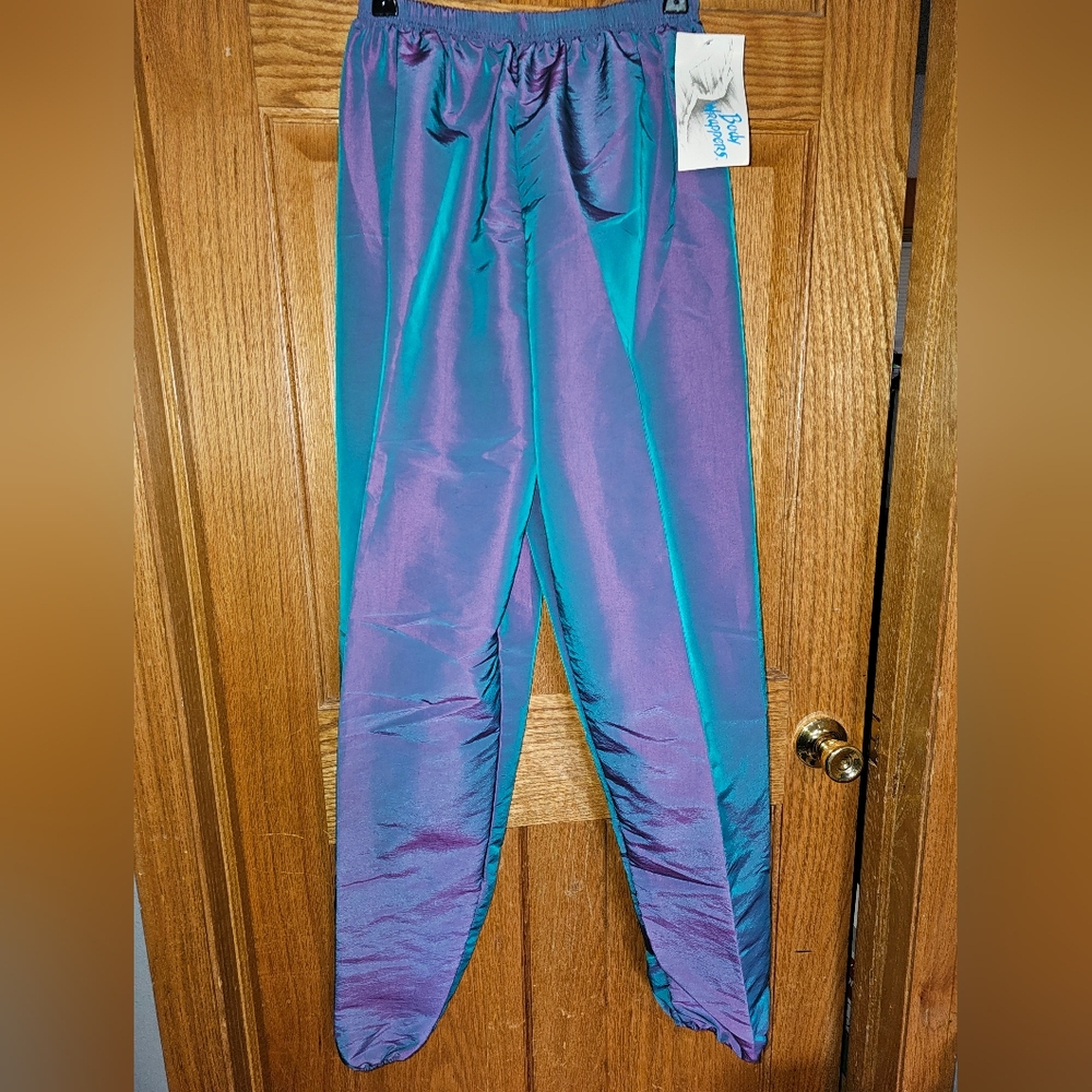New Vintage Body Wrappers By Attitudes Style 402 Elastic Jogger Parachute Pants